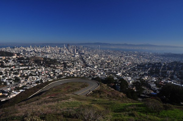 Aussicht auf San Francisco von den Twin Peaks aus Aussicht auf San Francisco von den Twin Peaks aus
