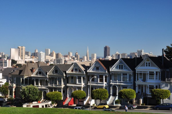"Painted Ladies" beim Alamo Square "Painted Ladies" beim Alamo Square